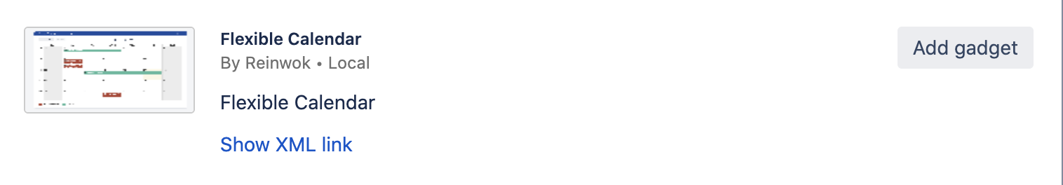 Calendar for Jira Gadget