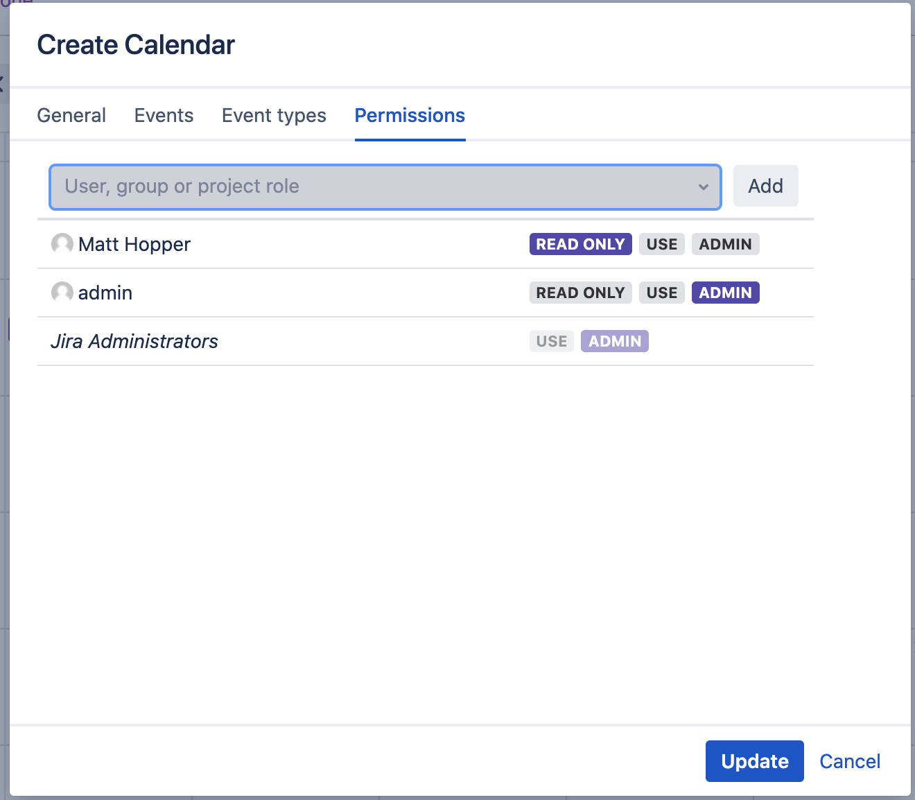 Calendar Permissions