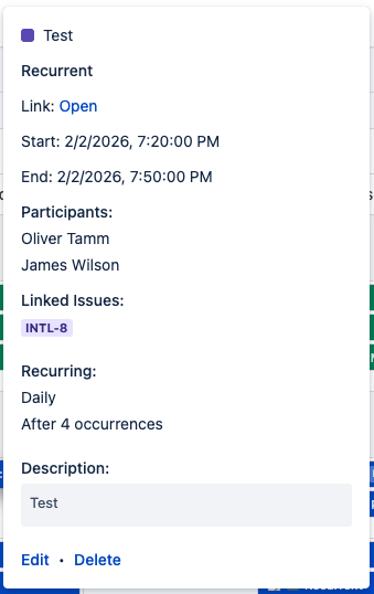 Custom Event Popup