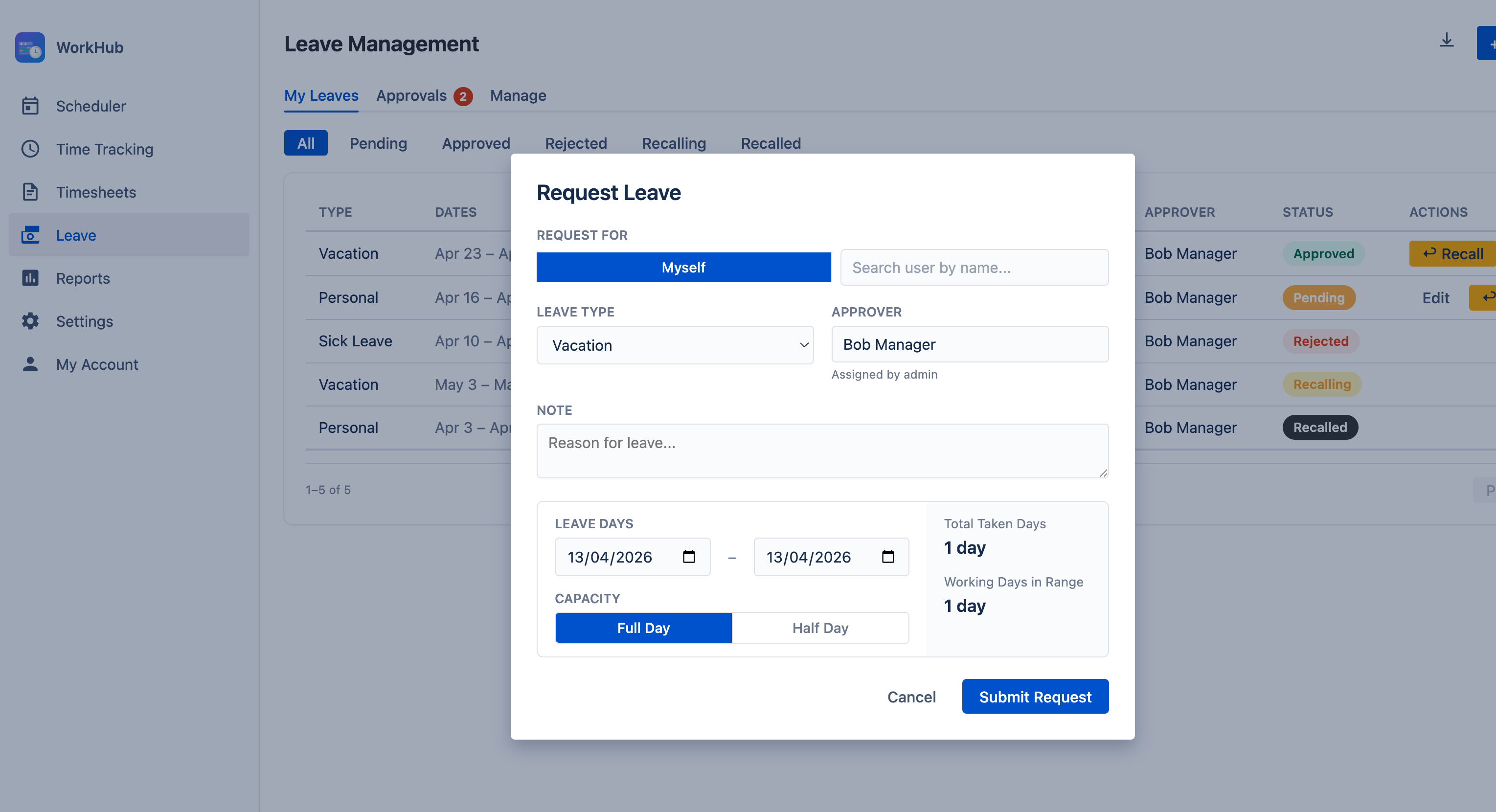 Leave Request Form