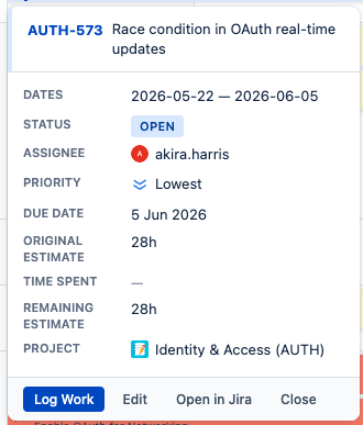 Scheduler Issue Card with Tooltip