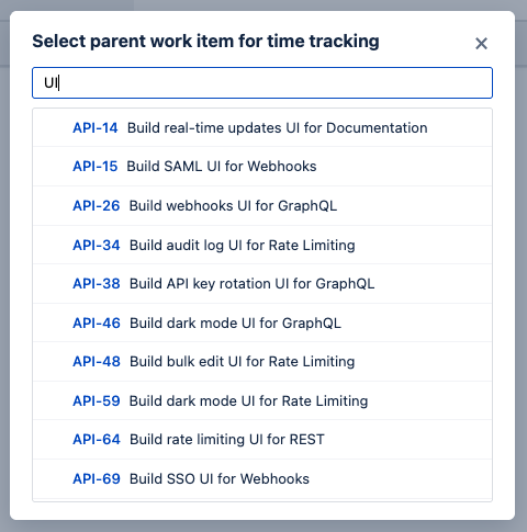 Issue picker for the timer