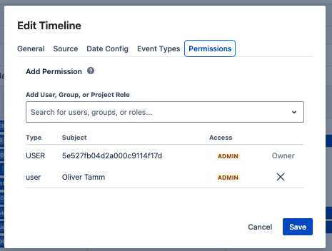 Timeline Permissions