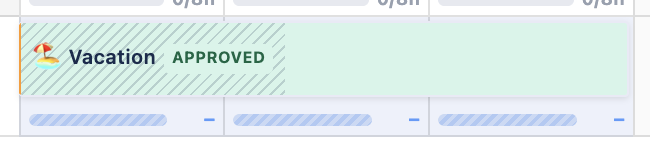 Leave blocks on the resource scheduler timeline