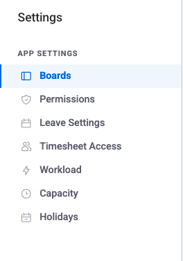 Settings panel showing board configuration and field mapping